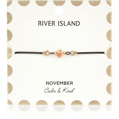 Orange November birthstone bracelet